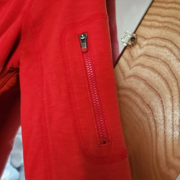 Athleta Zip Up Hoodie, Full Length XXS, red - Picture 3 of 12